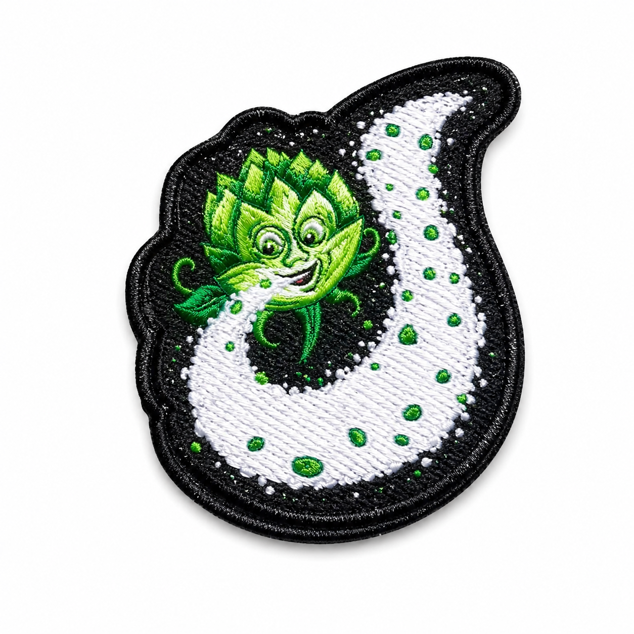 Cartoon hop character embroidered patch