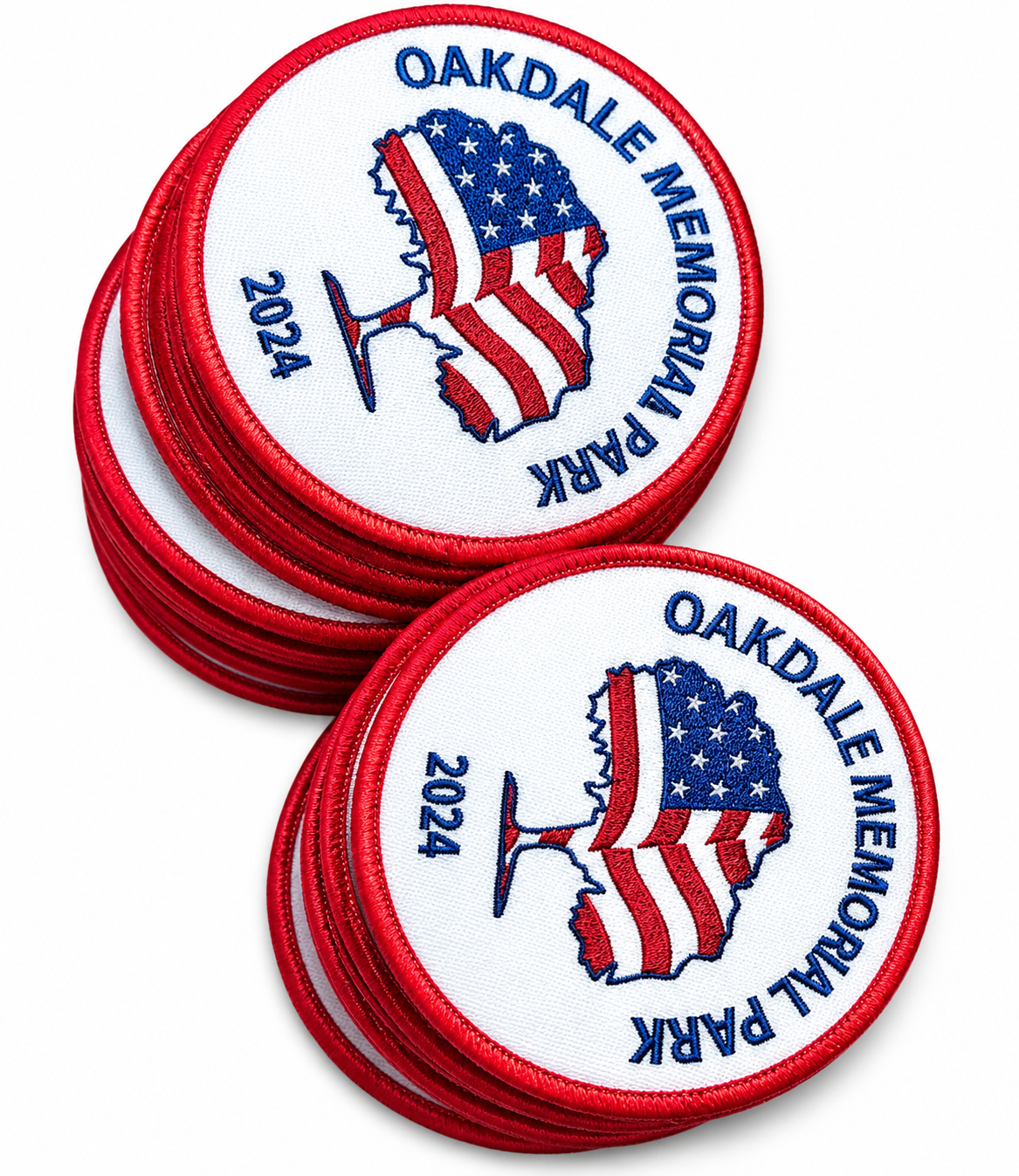 Oakdale Memorial Park 2024 circular patches