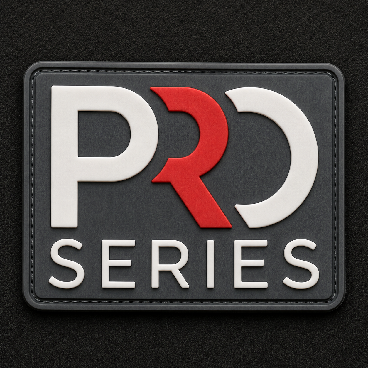 PRD Series rubber patch โ black and red